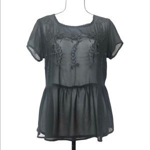 Black Sheer Forever 21 Top